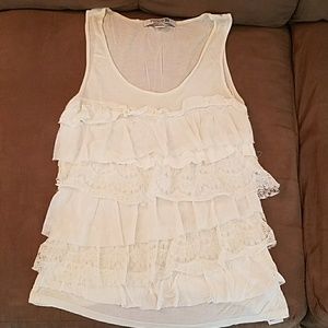 Forever 21 lace ruffle tank
